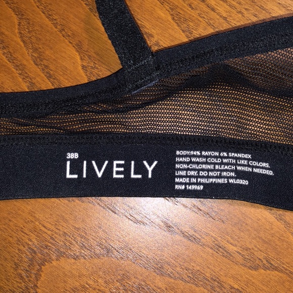 Lively Black Bra Size 38B - Picture 2 of 4